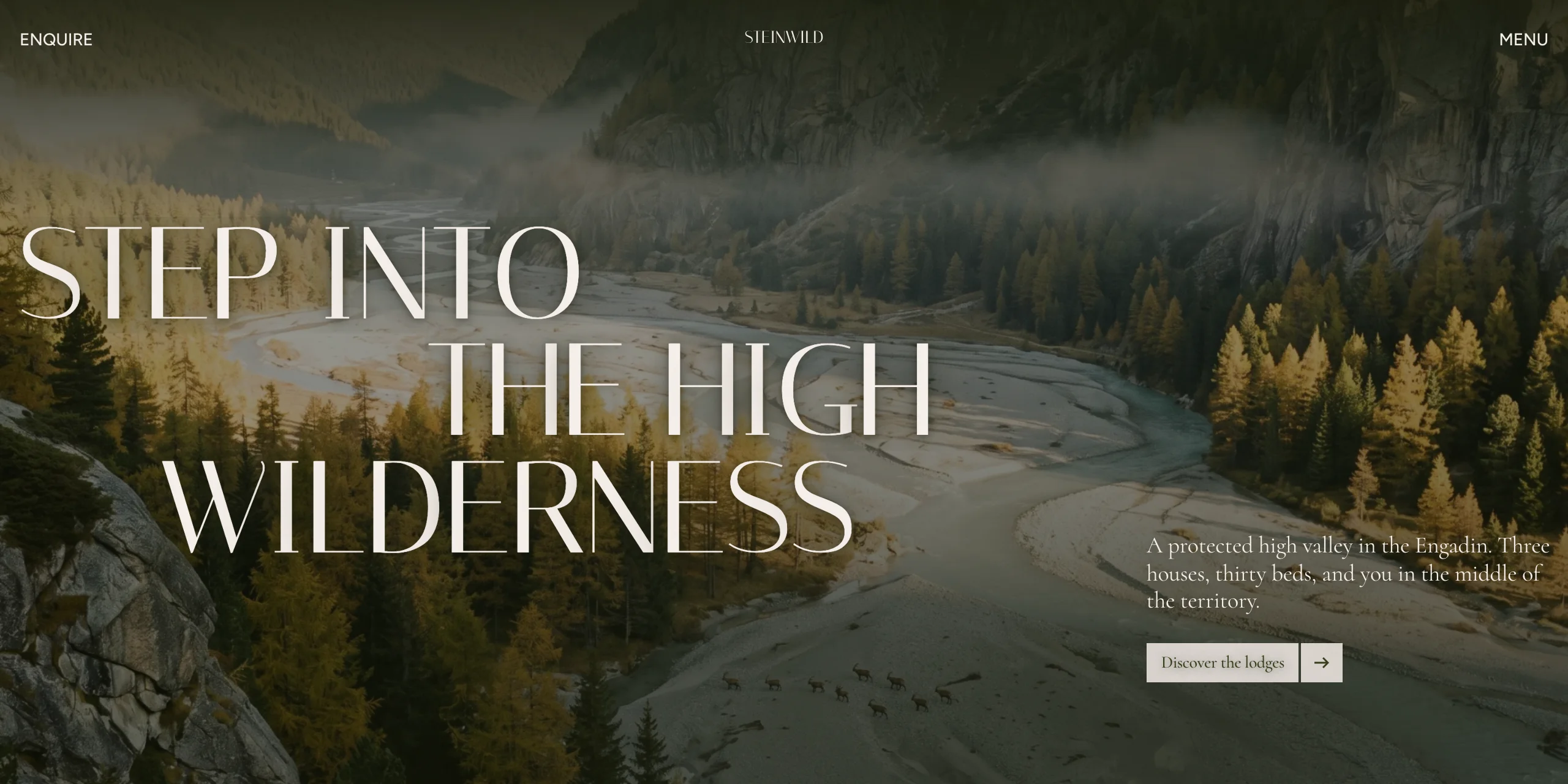 Website for the STEINWILD reserve in the Engadin