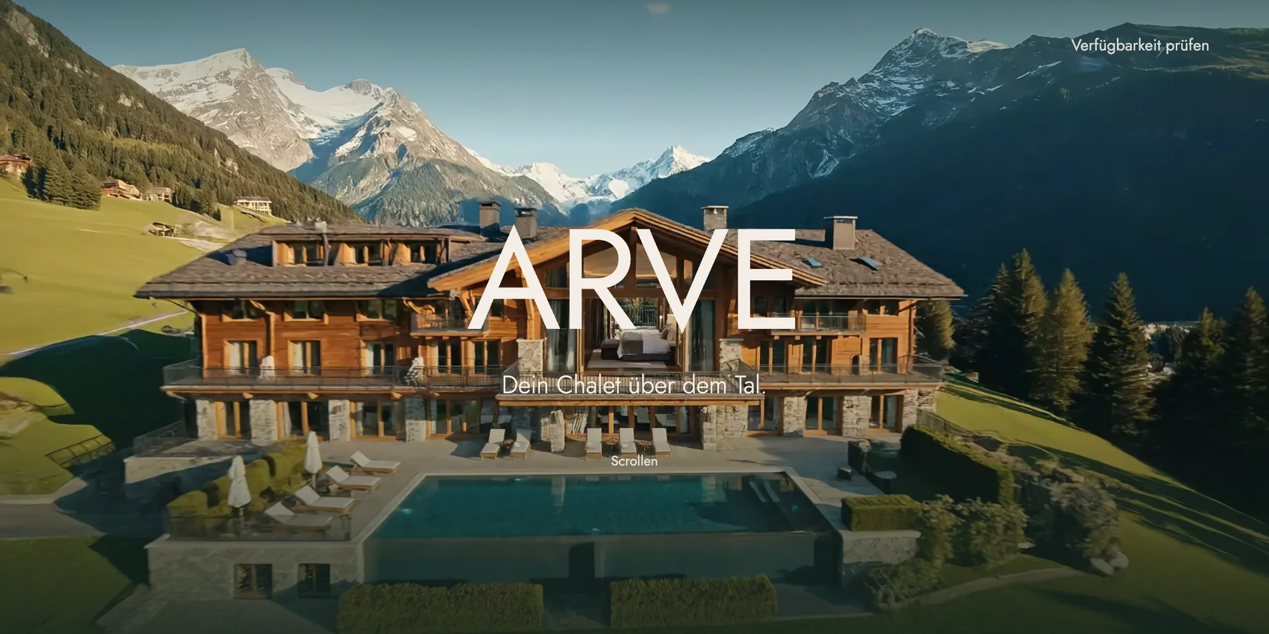 Website für das Hotel ARVE