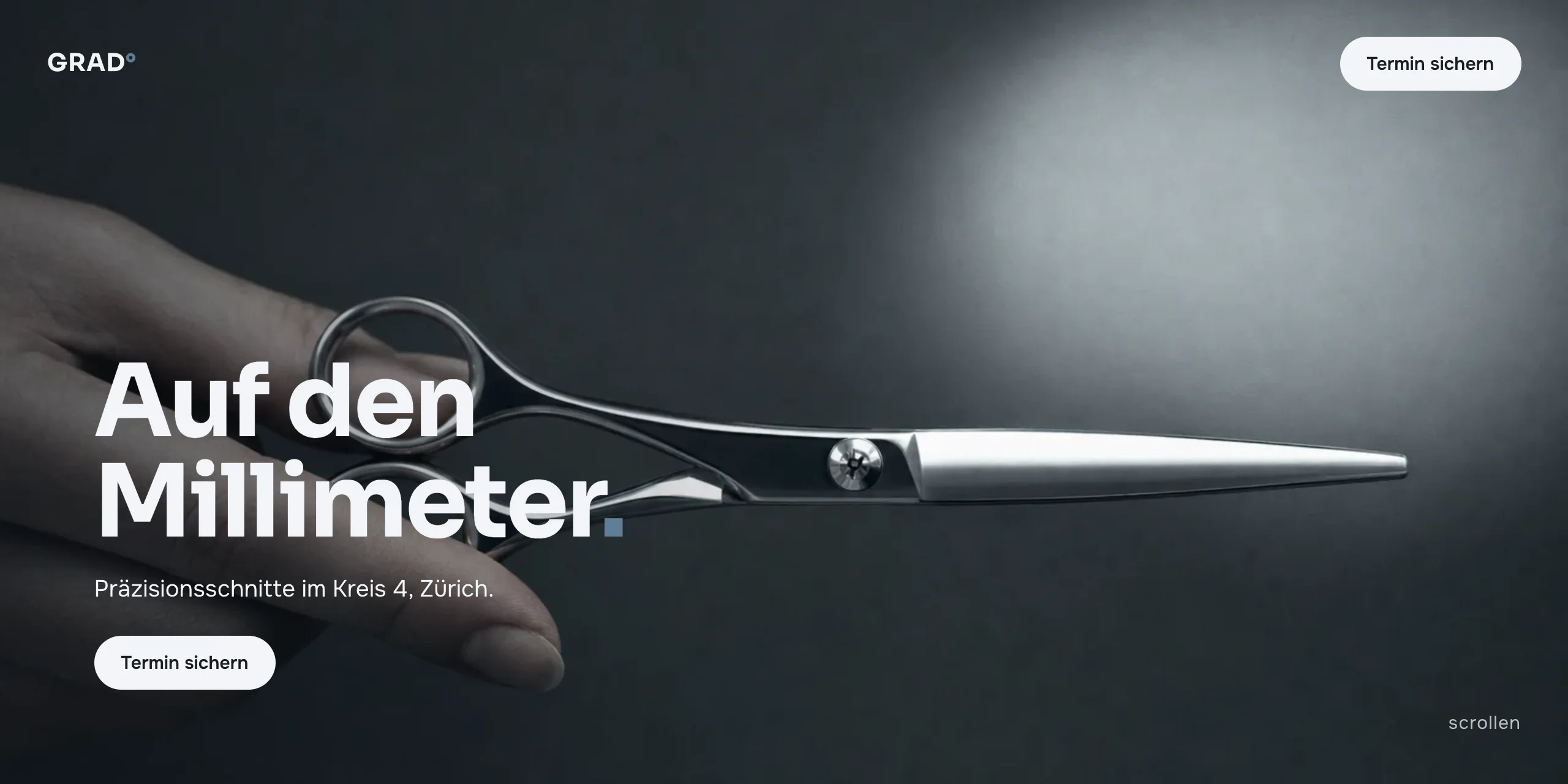 Website für das Coiffeur-Studio GRAD