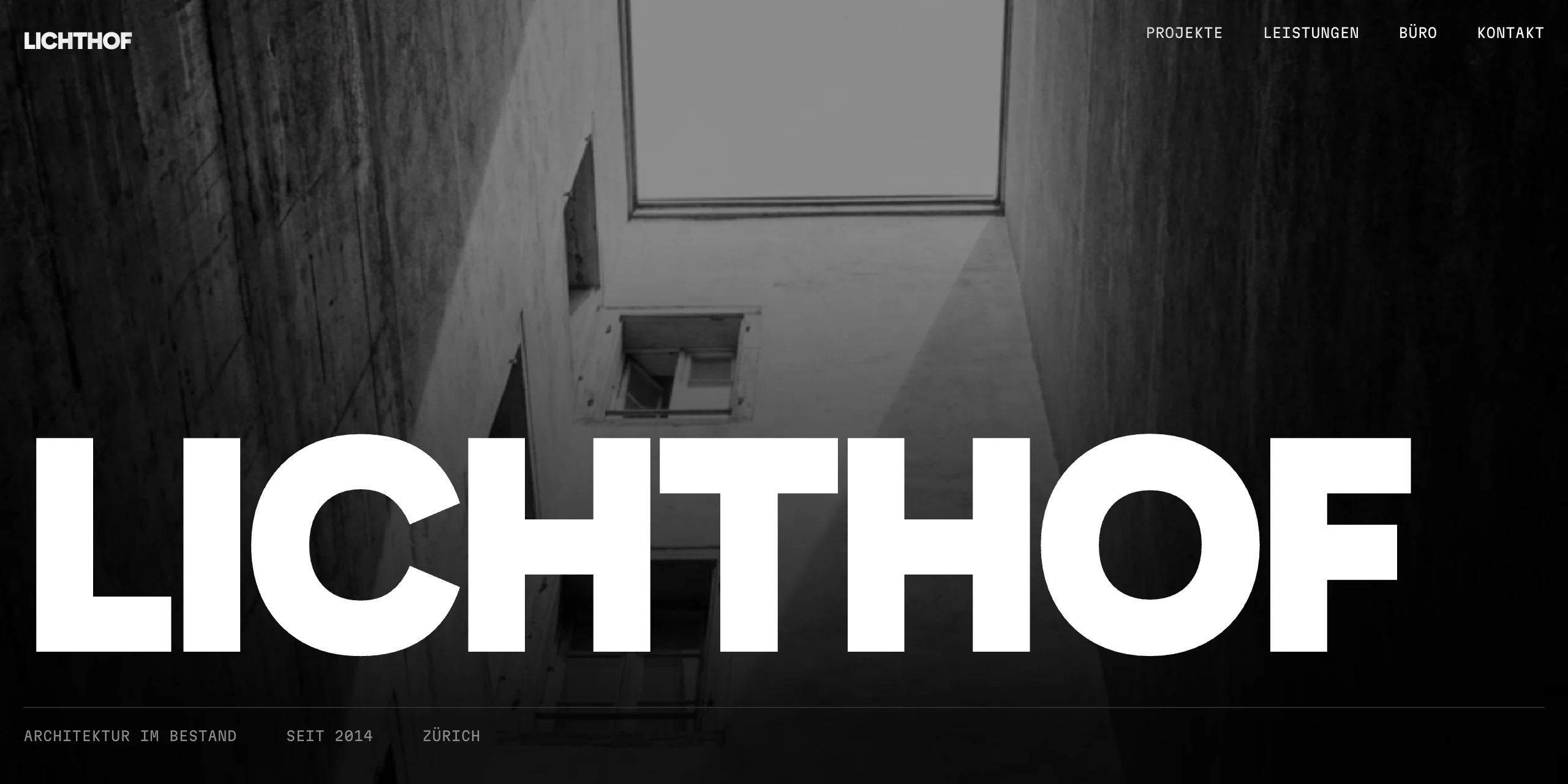 Website für das Architekturbüro LICHTHOF